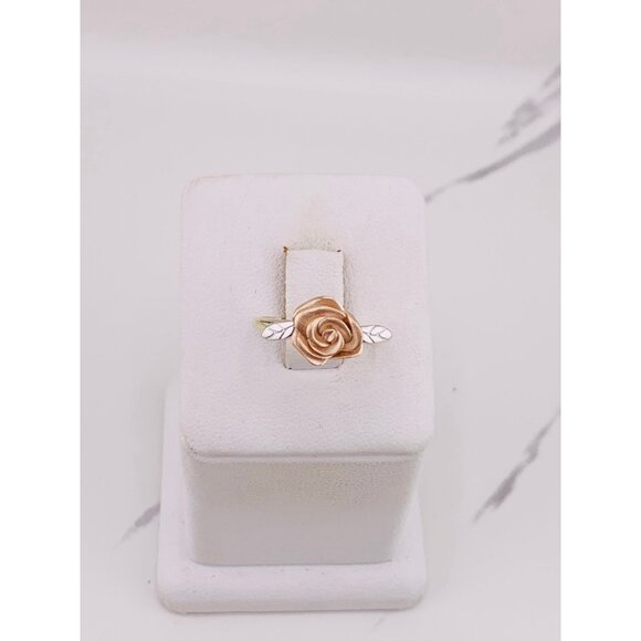 ❤️ 10k solid gold rose flower ❤️ Size 7 - Picture 3 of 8
